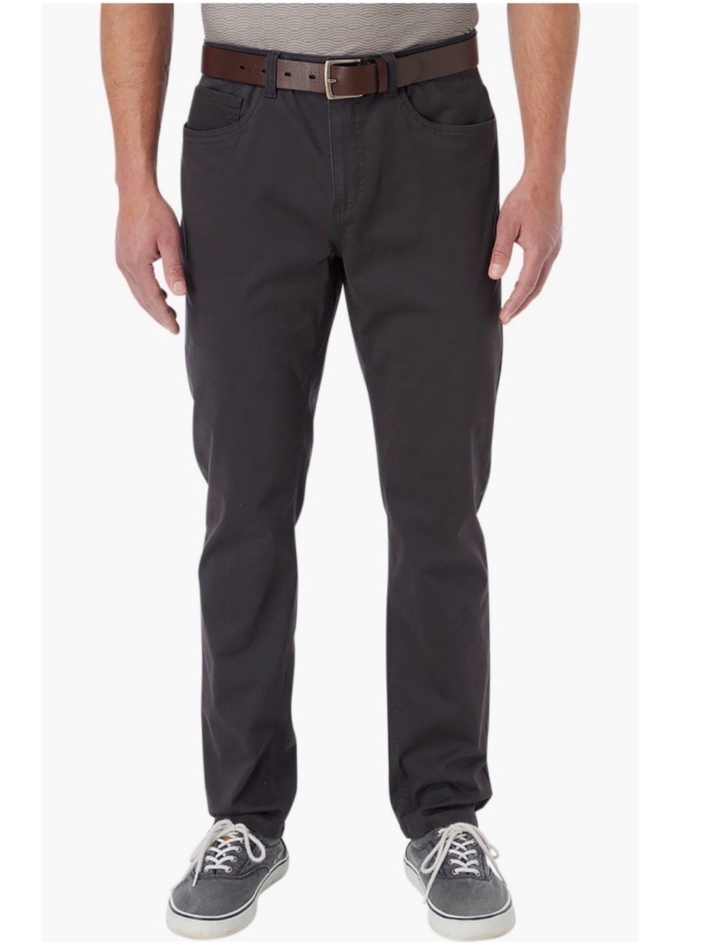 Fair Harbor Horizon Modern Fit Stretch Cotton Blend 5-Pocket Pants W32 L30 Black